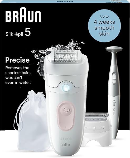 Epilador e Aparador Feminino Braun Silk-épil 5 / Philips SatinShave Wet & Dry com Cabeça de Massagem