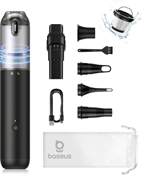 Aspirador Portátil de Automóvel e Bancada Sem Fios Baseus A3 / Black+Decker Dustbuster 15.000 Pa em Metal